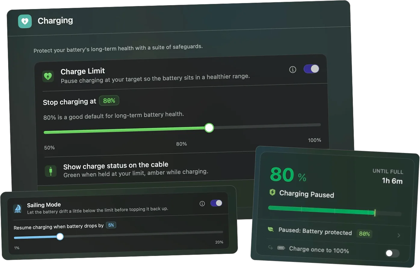 Charge limit and battery care